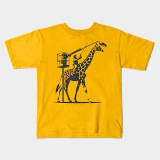 Giraffe Lift Kids T-Shirt